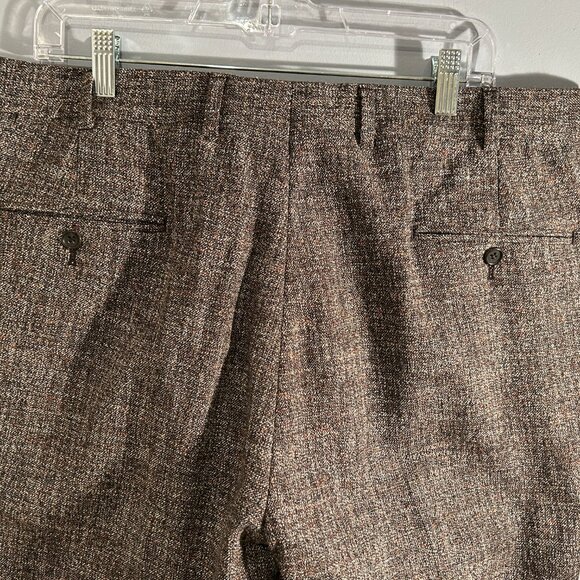 Brooks Brother 1818 Regent Italian Tweed Trousers Grey Wool Silk Cot Bld, 38x31 - Picture 4 of 10